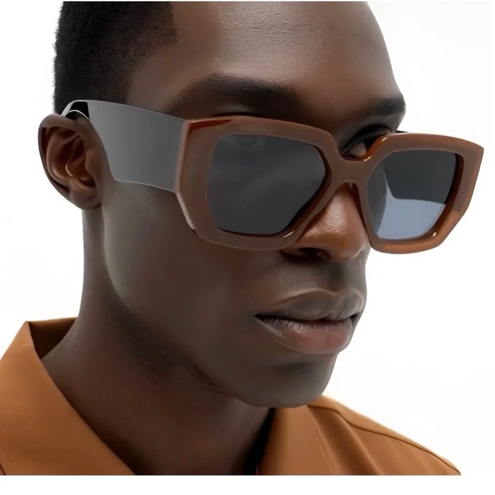 Oversized Square Sunglasses Men's Dark Lens Hip Hop Stylish‎ Party Music Events